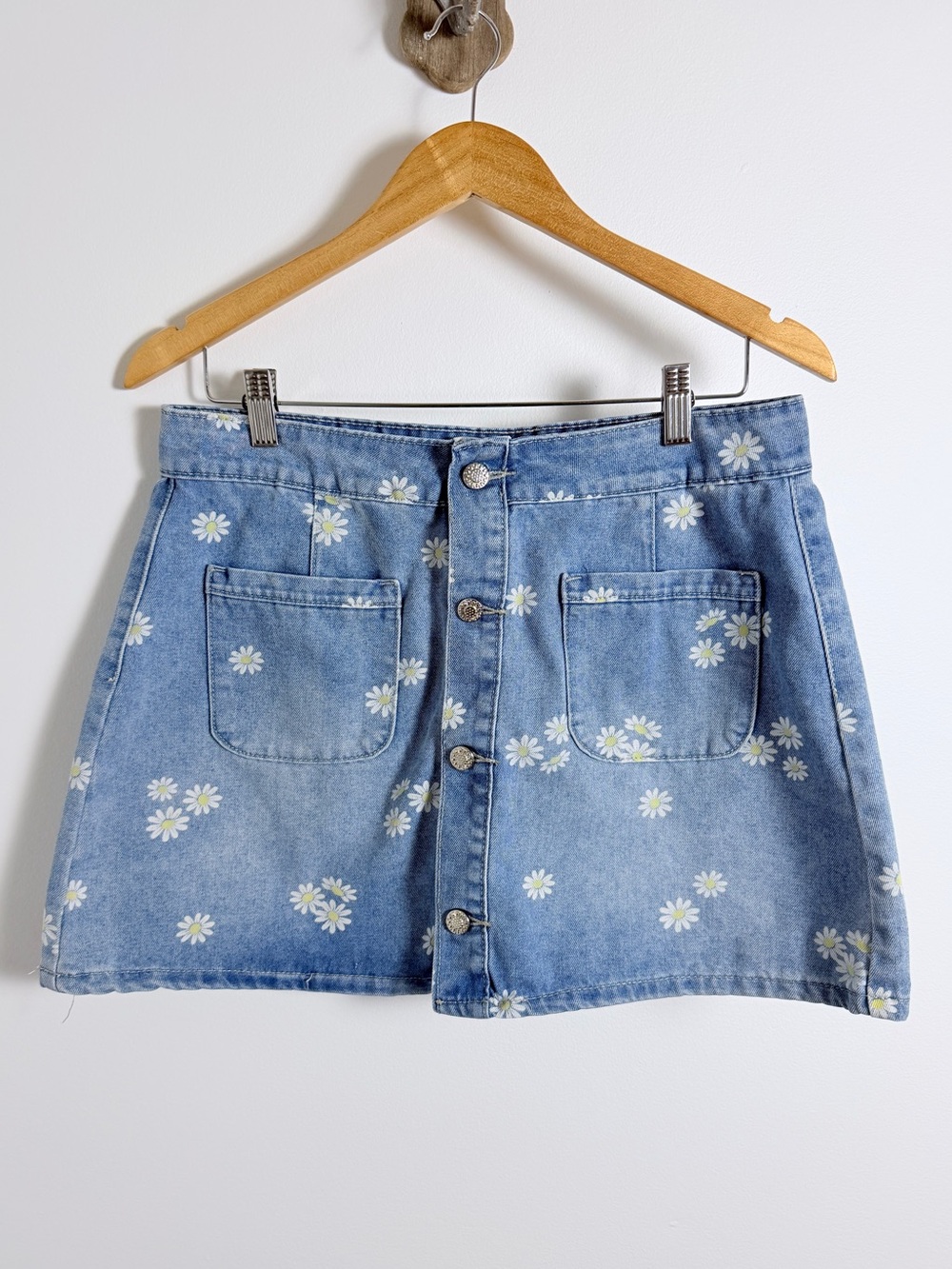 y2k daisy denim mini skirt soft girl fairy grunge coquette